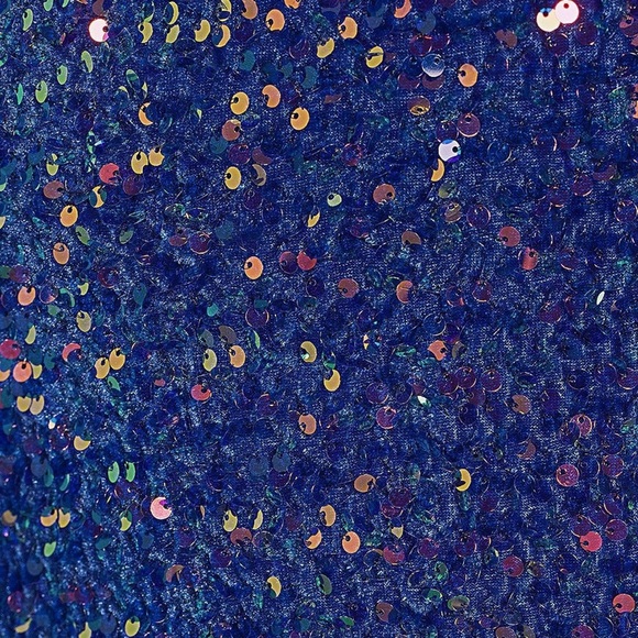 Midnight Doll Elegant Blue Sequin One-Shoulder Dress NWT Large - Picture 3 of 16